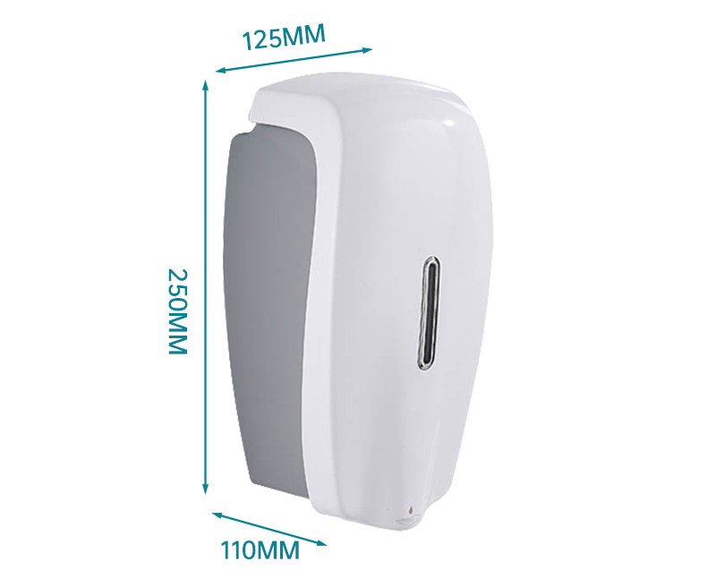 Weiß/Silber Modernes Design 1000 ml Hotel-Handseifenspender zur Wandmontage aus Kunststoff M-6206